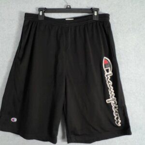Champion Shorts Authentic Men Sz1 XL Black Gym Active Basketball Shorts  Logo